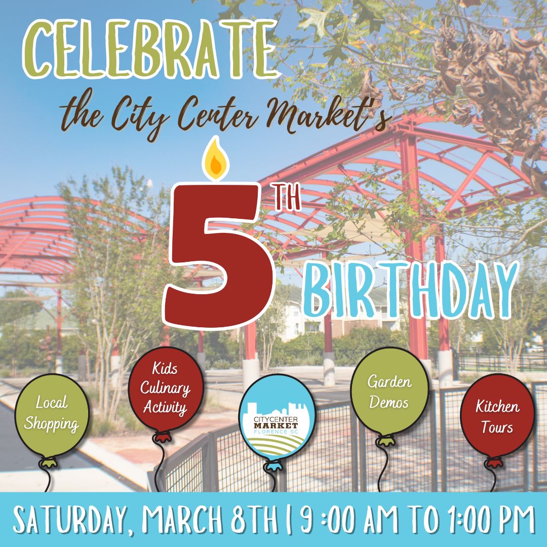 City Center Farmers Market 5th Birthday Flyer