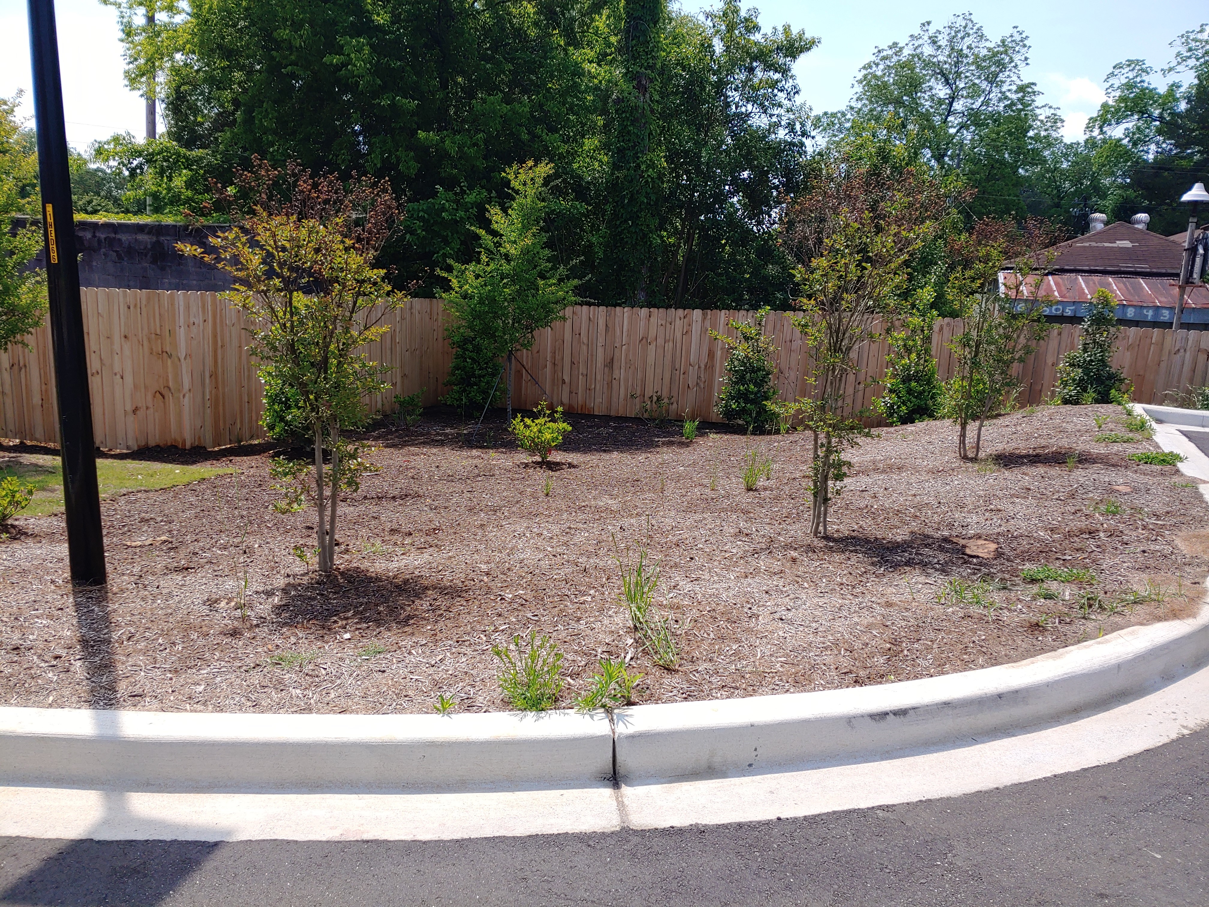 South Side Middle School Mulch Area