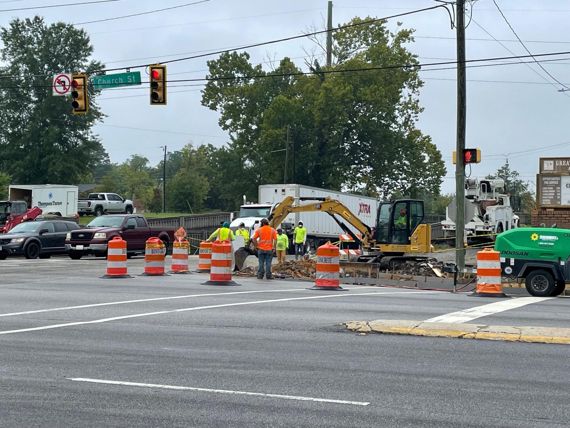 Intersection Improvement Construction on East Palmetto Street and Church Street